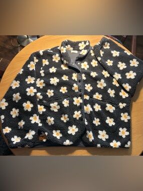 Simply Southern Flowery Sherpa Jacket